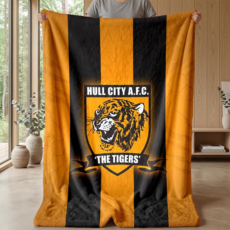 Coperta in Pile Flannel Hull FC Coperta Calda e Accogliente per Divano Letto Viaggio Uso in Tutte le Stagioni