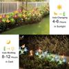 1PC 6-Head Solar LED Fiber Optic Butterfly Light Outdoor Decoration Light,Colorful Atmosphere Lighting For Ground,Lawn,Yard
