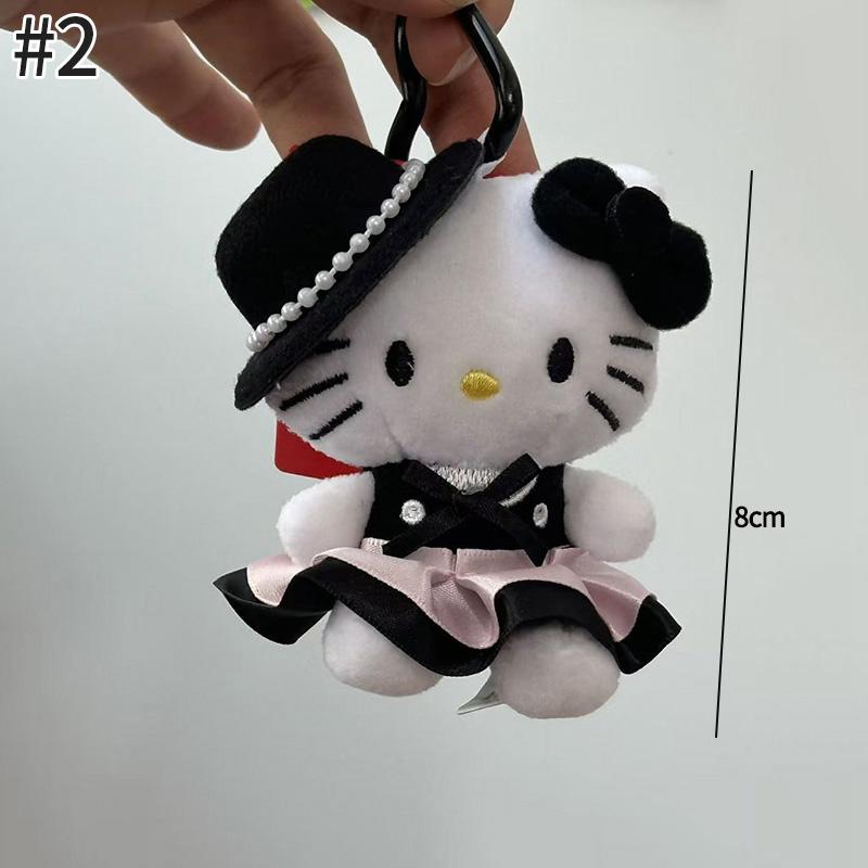 Winter Plush HelloKitty Keychain Scarf Kitty Dress Up Girl Birthday Gift Angel Shaped Kitty Cat Pendant Car Decoration Xmas Gift
