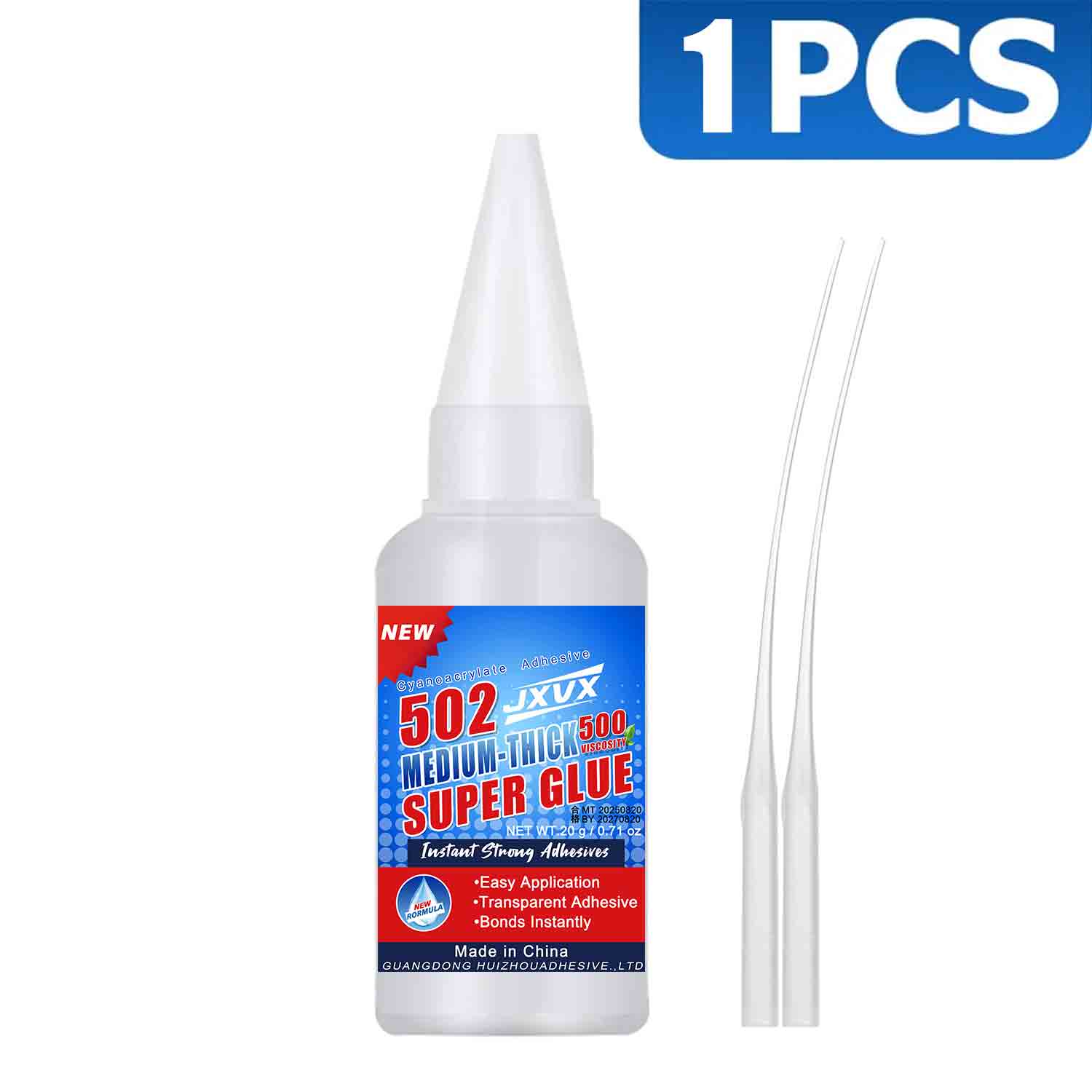 JXVX 1-5pcs Professional 502 Super Glue Extra Strong Fast Instant Adhesive Cyanoacrylate Quick Dry Instant Strong Bond Adhesive Hardware Metal Cars