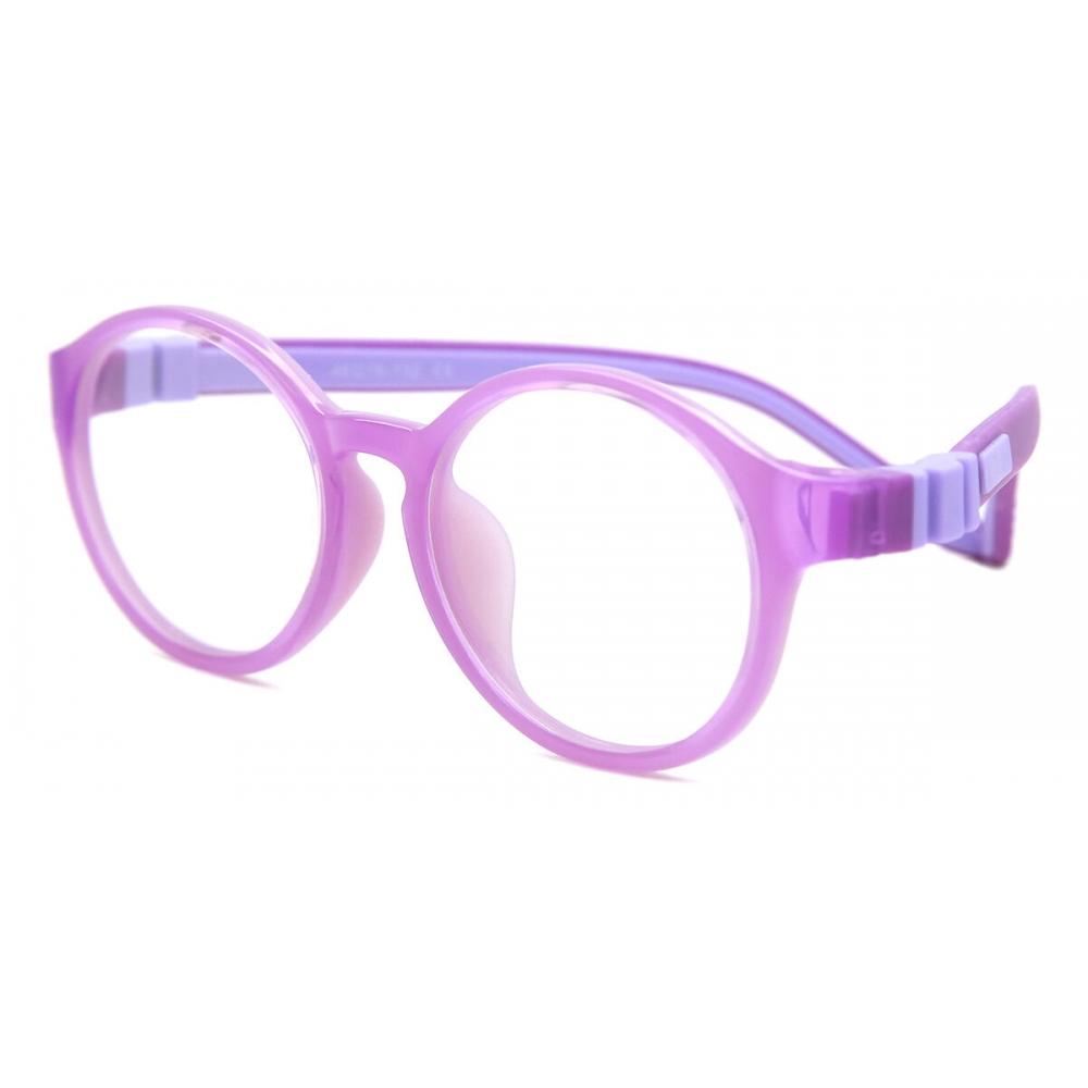 Full Rim Round Purple White Smartbuy Kids Mel K8 Fashion Kids Eyeglasses