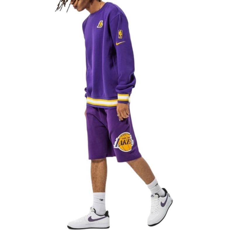 Nike Nba Los Angeles Lakers Courtside Fleece Loose Fit Sweatshirt DN4707-504