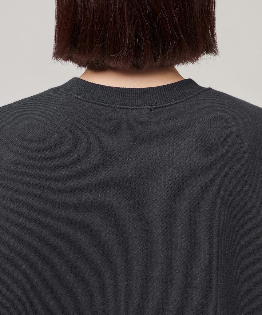 Musinsa Standard Woman Women'S Semi-Oversized Sweatshirt [Dark Gray]