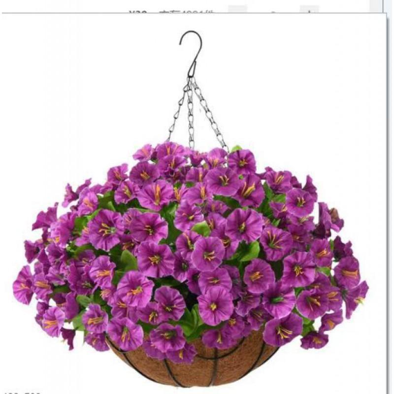 Artificial Morning Glory Hanging Basket Decor Home Hotel Wedding Party Outdoor Garden Decoration