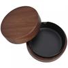 Elegant Wooden Holder with Windproof Lid and Steel Lining