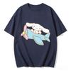 T-shirt Cinnamoroll 2026 cotone morbido manica corta girocollo stampa carina leggera top estivo per Donna uso quotidiano casual