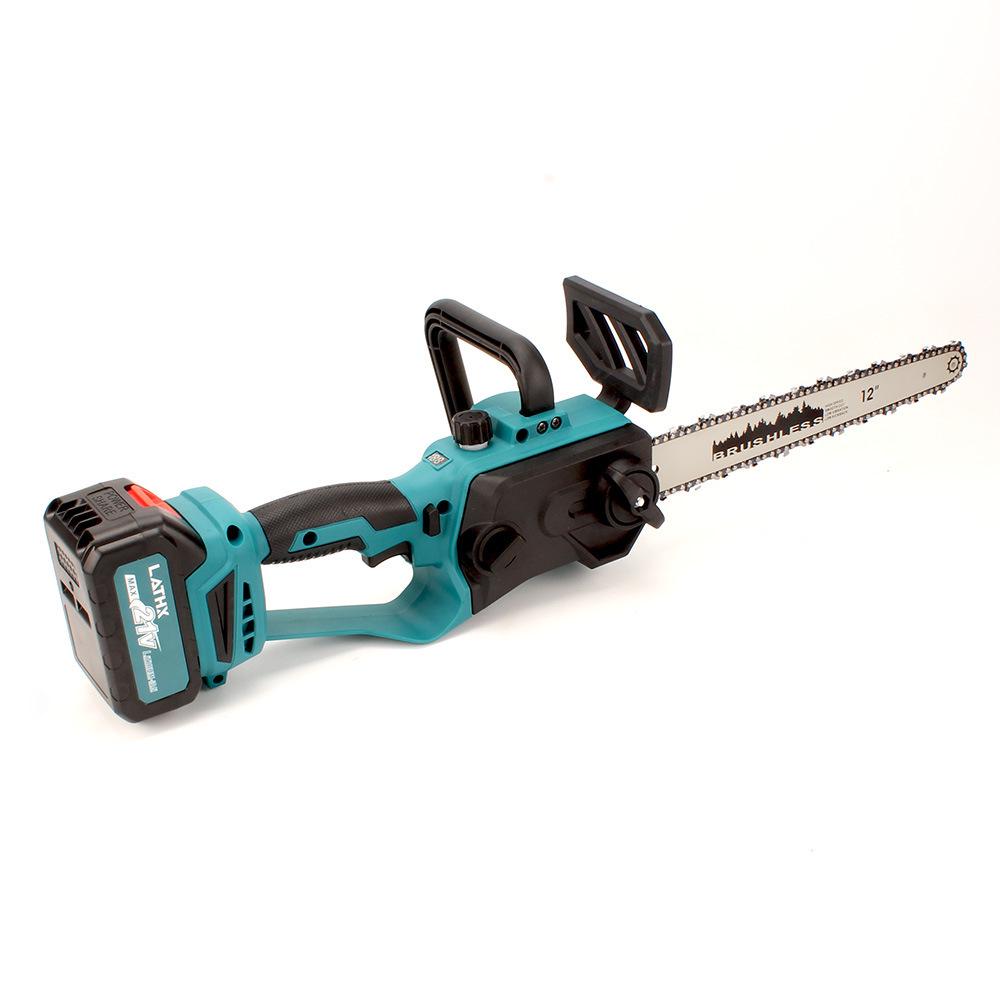 21V Lithium Battery 12-inch High-Speed Electric Chainsaw for Woodworking and Carving
