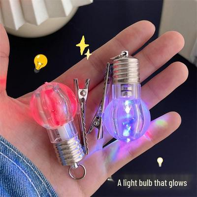 Color-Changing Fun Light Bulb Hair Clip - Simulated Hairpin Accessory for Students