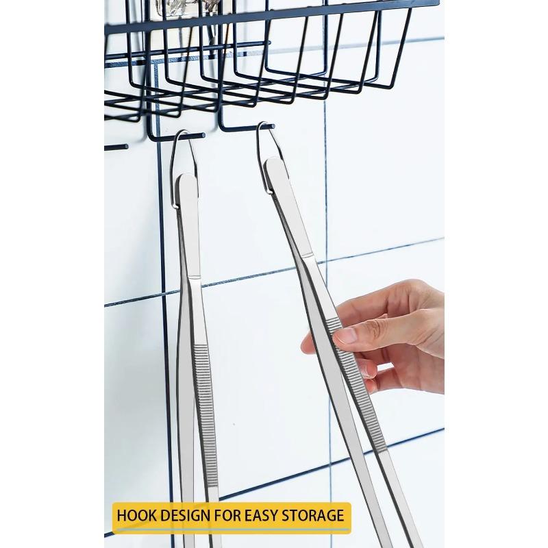 2pcs Tweezer Tongs Fine Tweezer Tongs Extra-Long 304 Stainless Steel Cooking Tweezers for Kitchen Food Cooking Sea Food and BBQ