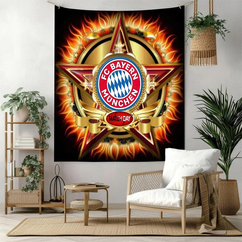 Champion Fc Bayern Mnchen Wall Decor Tapestry Art For Pet Memorial Birthdaywedding Party Backdrop Family Gift