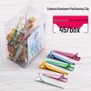 Colorful Aluminum Hairdressing Positioning Clips - Rainbow Perm and Sectioning Clips