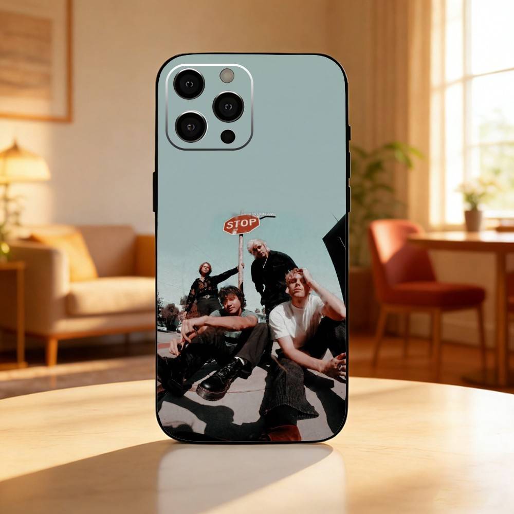 5 S-Seconds of S-Summers Band Phone Case For iPhone17,16,15,14,13,12 Plus,Max Soft Silicone Black Cover