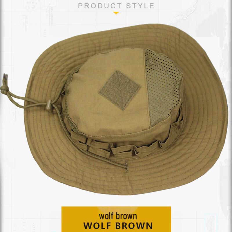 

Шляпа от солнца Jundingying Wolf Brown с широкими полями для улицы
