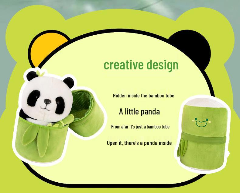 Bamboo Panda Plush Toy: Cute Floral Stuffed Animal Sleep Companion & Cloth Doll - Ideal Children's Birthday Gift for Girls