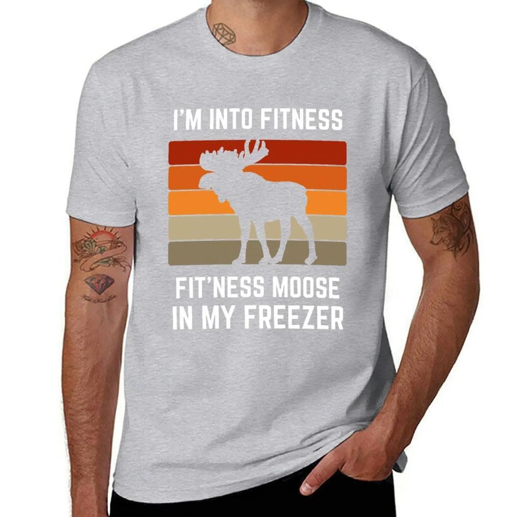 Im Into Fitness Fitness Moose In My Freezer Hunting TShirt Anime Vintage Anime Shirt T Shirt Men