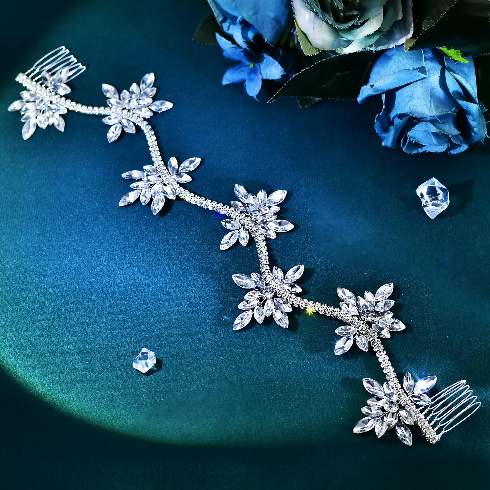 

1 шт. головной убор в стиле ангела, блестящий головной убор со стразами, изысканный головной убор ручной работы для женщин и девочек, украшения для волос, аксессуары