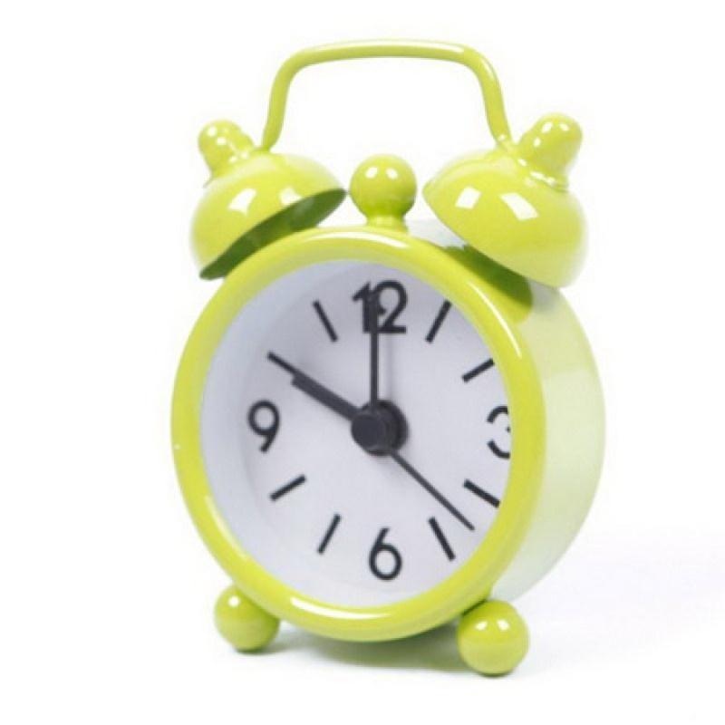 Portable Mini Alarm Clock Retro Double Bell Desk Table Clock Durable Quartz Clock Home Decoration Table Watch Desk Clock