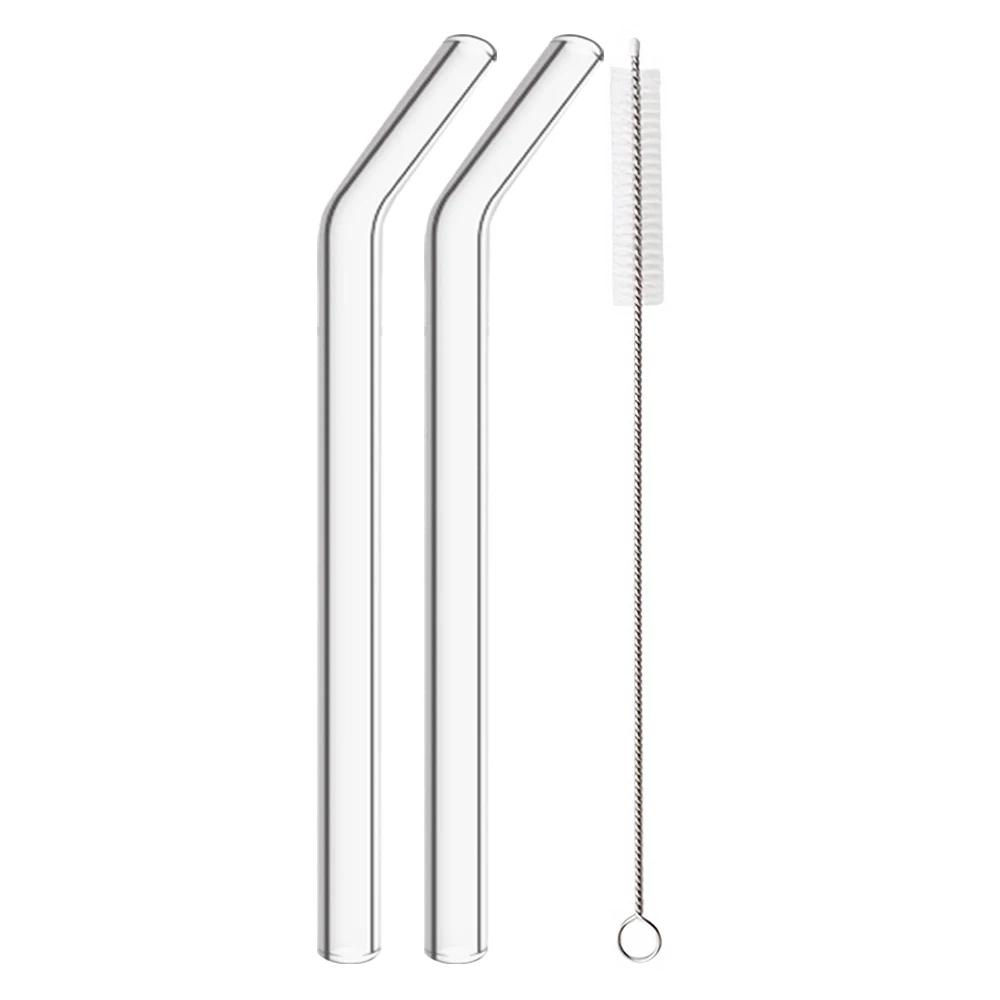 

3/5/7Pcs 200*12mm Reusable Glass Straws Eco-friendly Drinking Straws for Smoothie Milkshakes Tea Juice Cocktail Straw with Brush