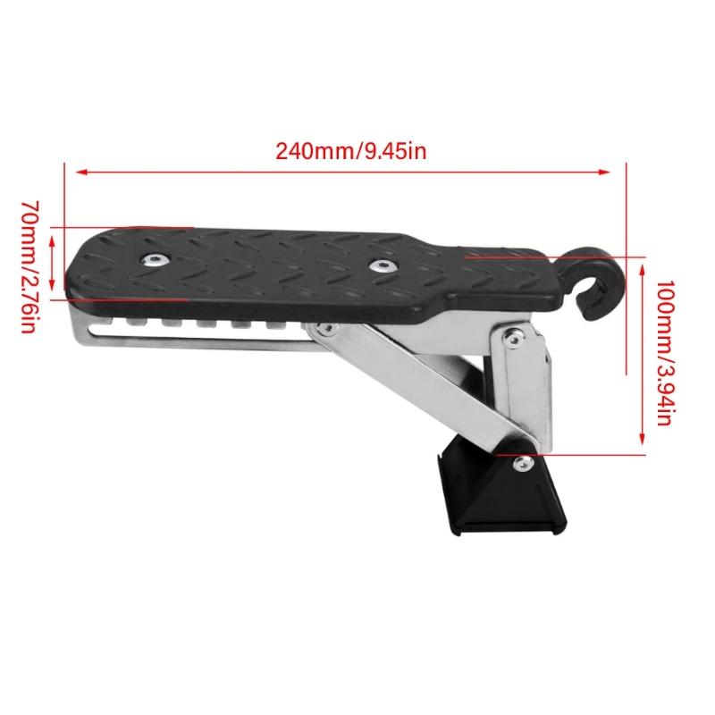 Heavy Duty Metal Door Step for Car Roof Loading 7 Leveling Height Adjustment easy installs Car Door Step for Vehicles