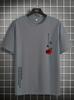 Unisexs Summer Loose Size Rose Print Casual Slim Fit Round Neck Short Sleeve Tshirt Top