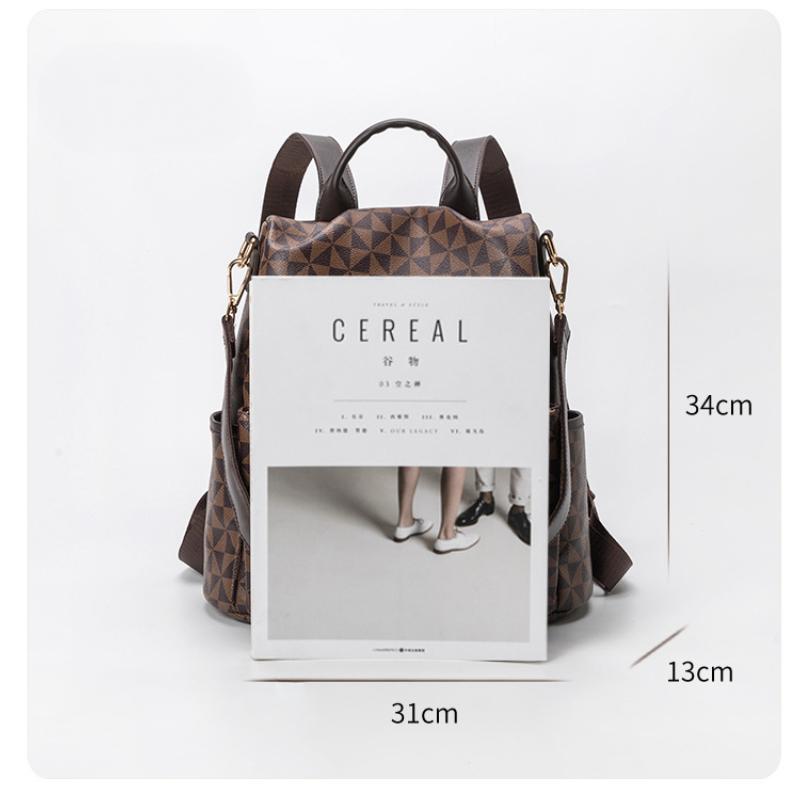 Роскошный модный рюкзак с принтом большой емкости для женщин из искусственной кожи — фото 8