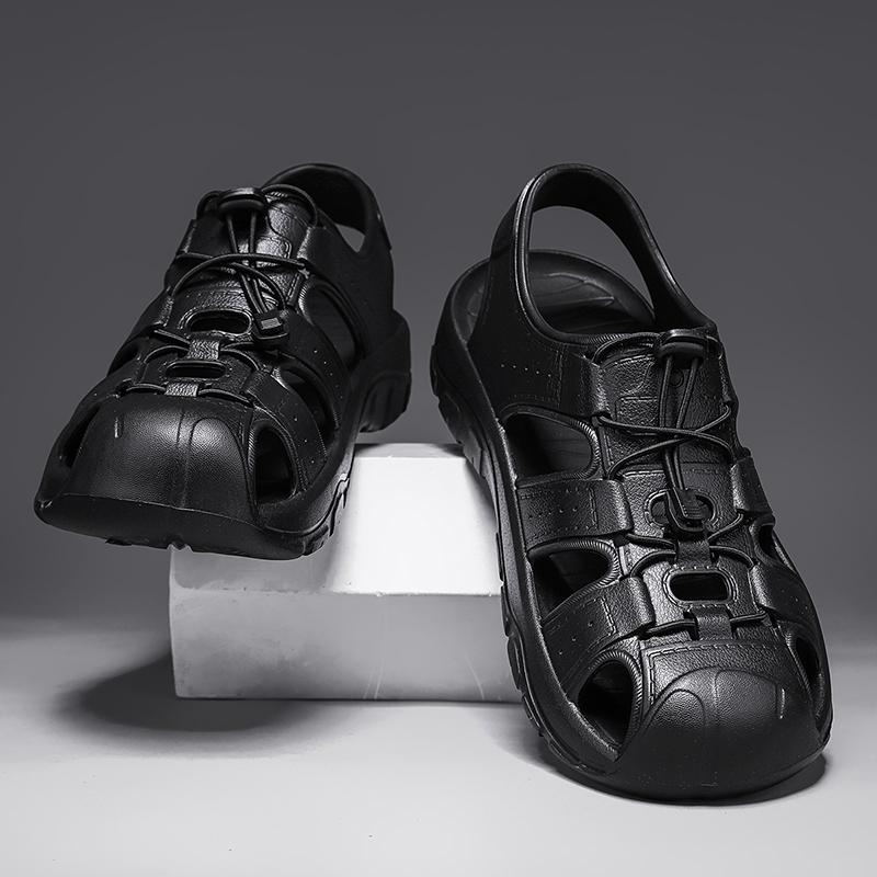 Summer Men Sandals Leather Mens Casual Shoes Slippers Fashion Roman Shoes Breathable Outdoor Sandals for Men Beach Shoes