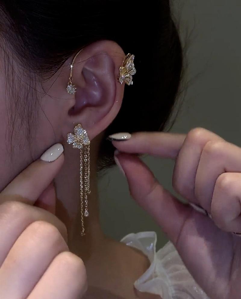 Butterfly Earcuff For Women Without Piercing Earrings 2023 Fashion Ear Clip Bride Wedding Jewelry