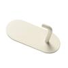 Adhesive Wall Hook Iron Decorative Heavy Duty Towel Hook for Home Bedroom Living Room Kitchen Cream White