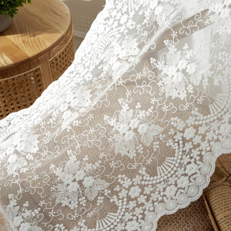 Vintage Lace Floral Table Runner White Wedding Dining Table Decorations Table Cover For Wedding Banquet Party Boho Home Decor