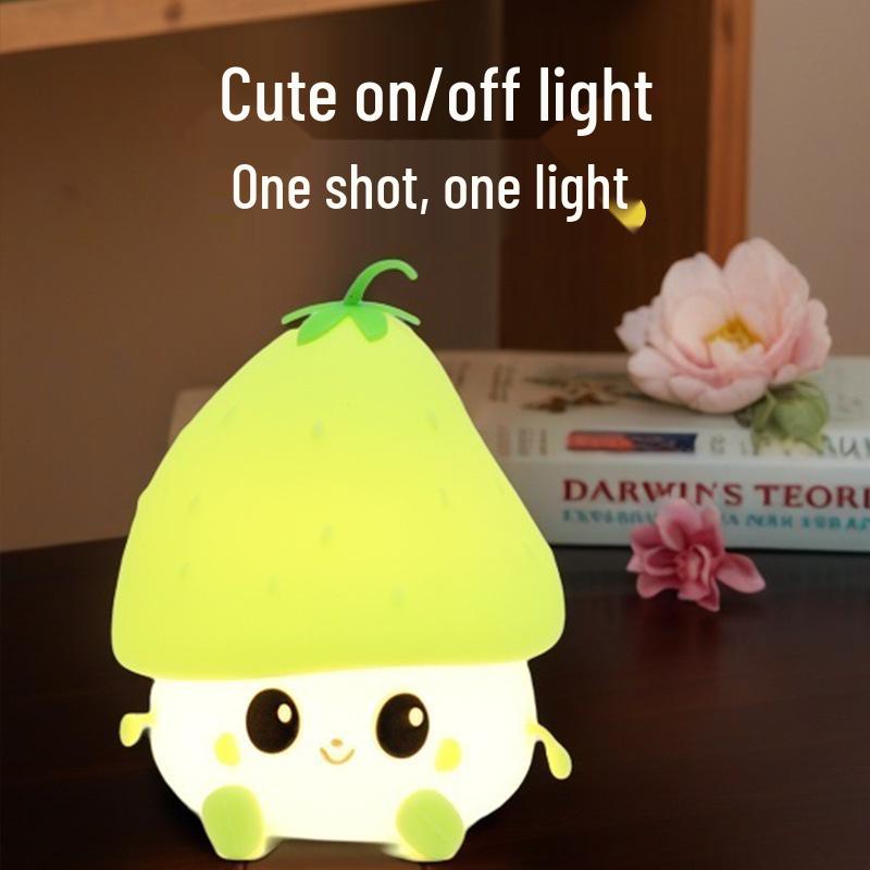 Strawberry Silicone Touch Night Light - Creative Bedside Atmosphere Lamp
