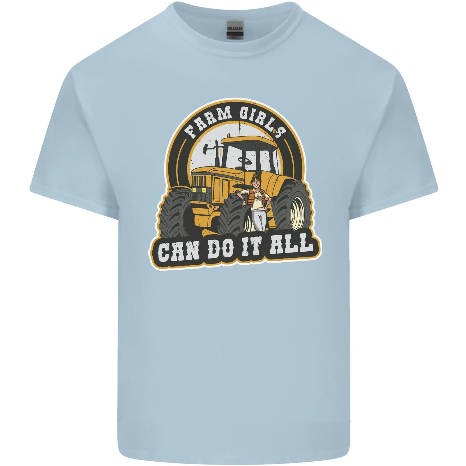 Farm Girls Can Do It All Funny Farming Kids T-Shirt Childrens S
