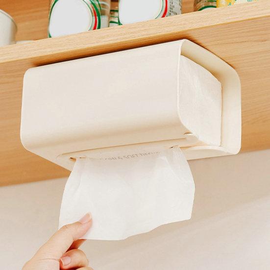 Tissue Box Wide Mouth Large Opening Easy To Refill Smooth Extraction Waterproof Wall-Mounted Napkin Organizer Home Supply