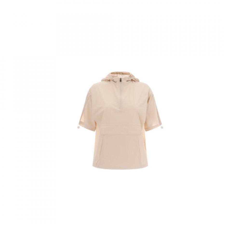 Shop   Women S Hooded Half Zip Golf OuTdoor ShorT Sleeve T ShirT Pink Beige Lb W