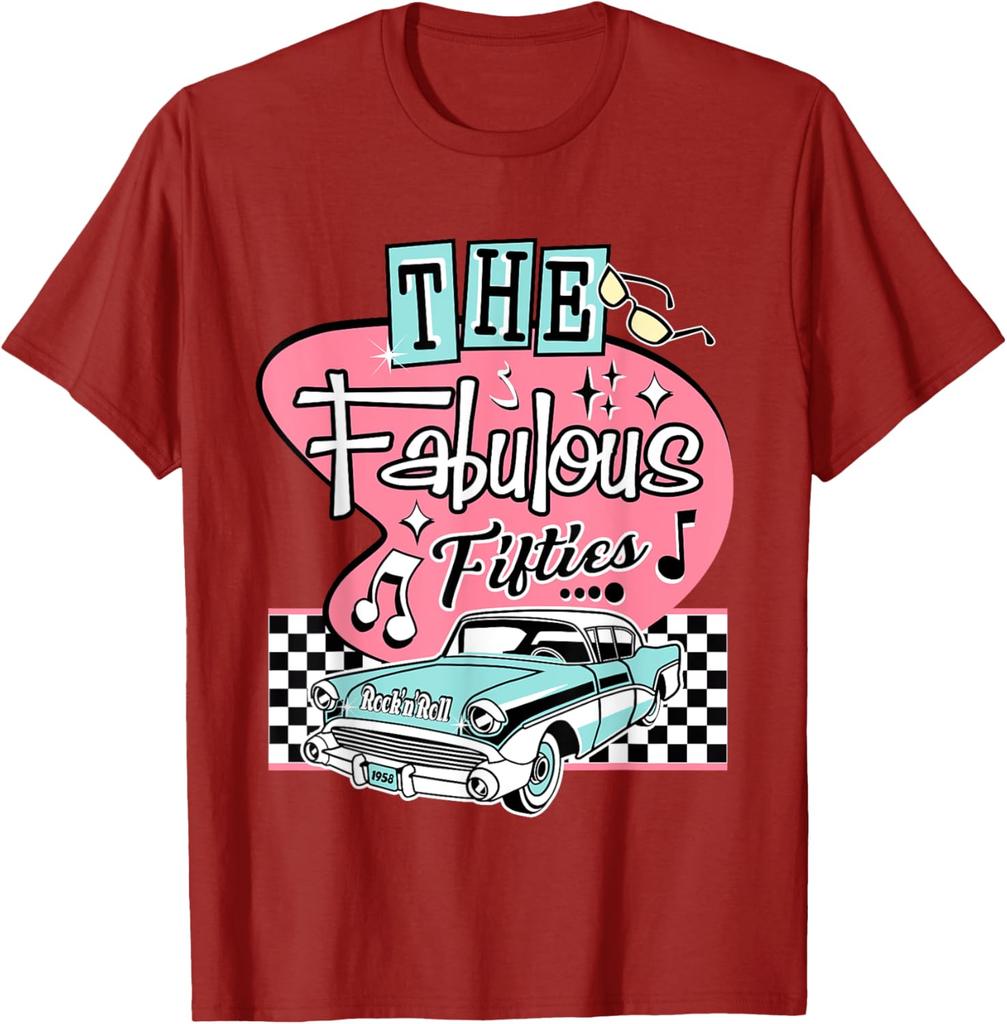 50er Rockabilly Vintage 1950er Kleidung Für Damen Herren Sock Hop T-Shirt