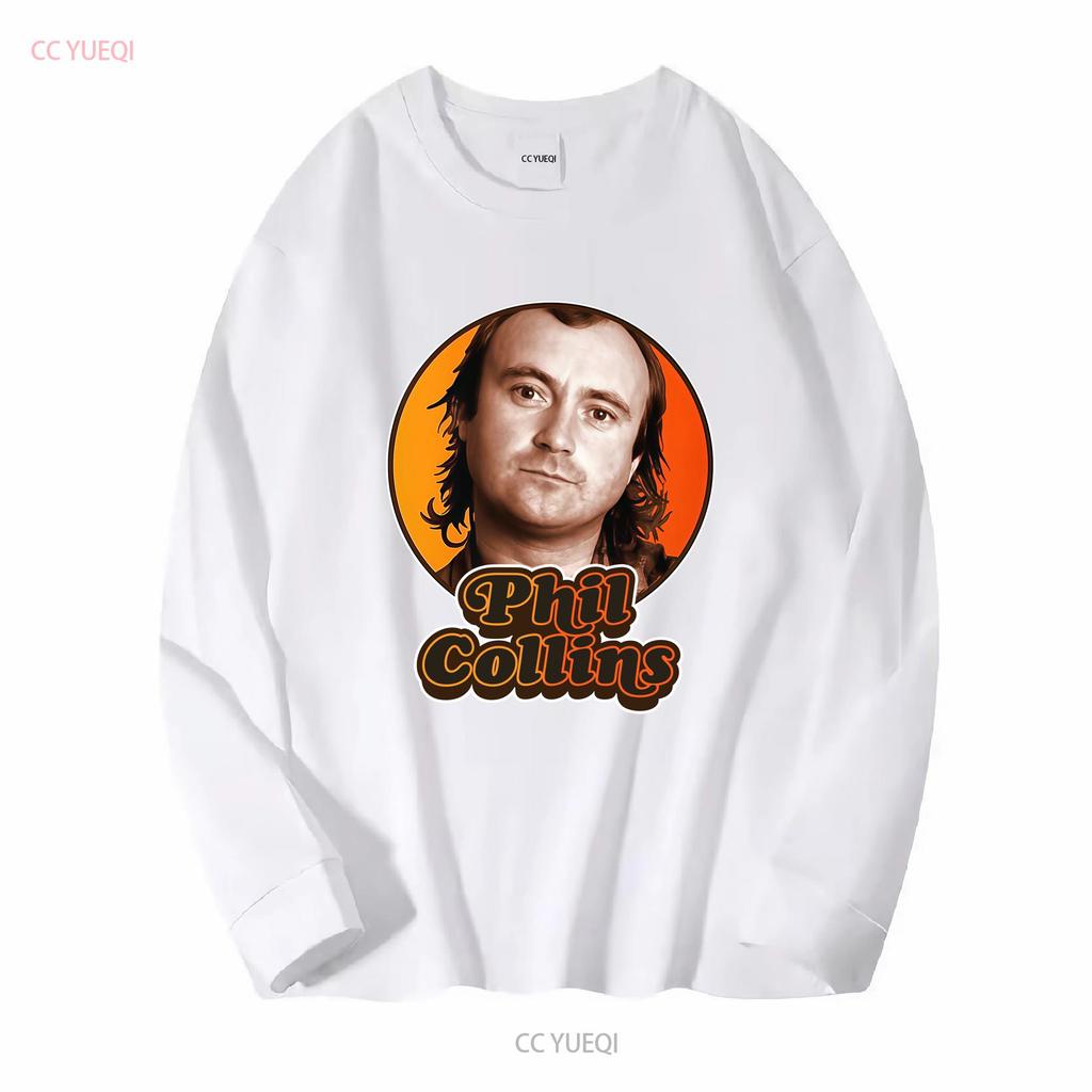 Maglietta Phil Collins Uomo Estate Classica Cotone vintage Lavata Comoda Top Per Uso Quotidiano Morbido Leggermente Elastico
