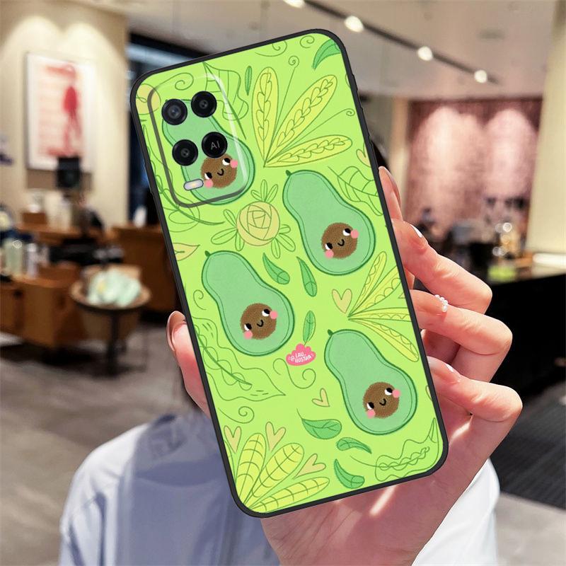 Cute Avocado Collage Case For Oppo A17 A77 A80 A40 A60 A98 A78 A18 A38 A58 A16 A76 A96 A74 A94 A54 A57S A15 Cover