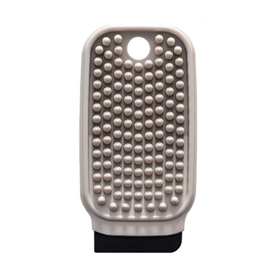 Yousheng Fruit Brush Multi Functional Double-Sided Silicone Kitchen Cleaning Brush with Hanging Loop Scrubber Integrated Scraper