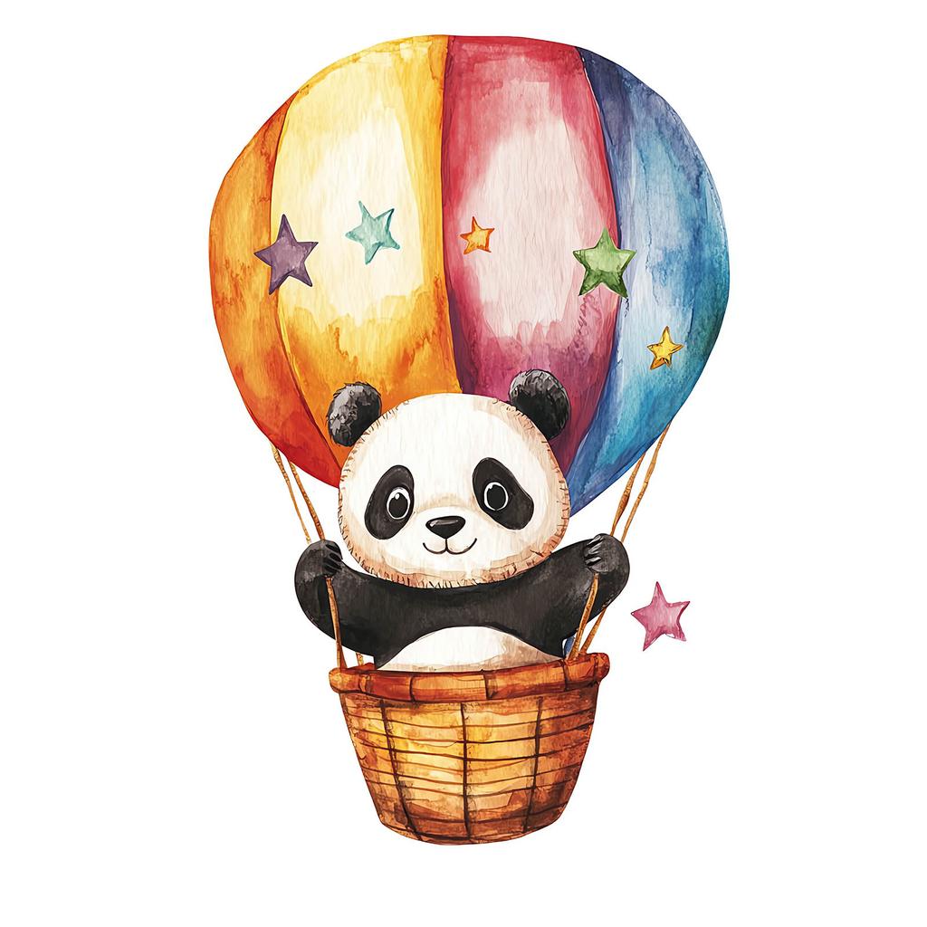 Plakat Urocza Panda W Koszu Plakat Urocza Panda W Koszu, 30X40 Cm, Rama Drewniana Jasny Dąb, Papier Matowy 230 Gsm