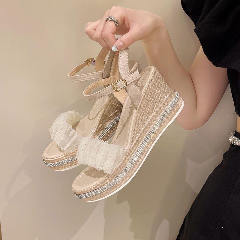 Ladies Shoes Wedge with Platform Waterproof Pink Women's Sandals Wedges Heel High Quality Sandal Anti Slip Hot On Sale Low Price