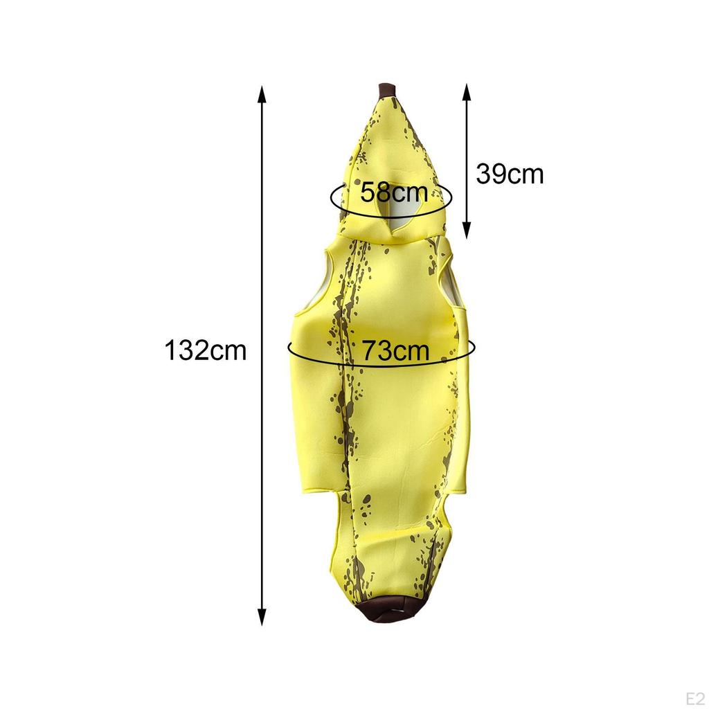 Banan Costume for Putting On, Enchanting Outfit, Clothing, Decorative Banana Suit, Fruit Overall