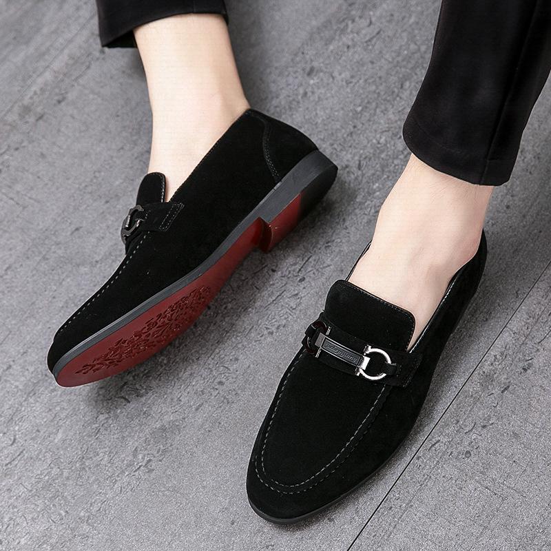 Spring men's matte leather small leather shoes foreign trade large size casual shoes single shoes lazy shoes outdoor trendy shoes men's shoes