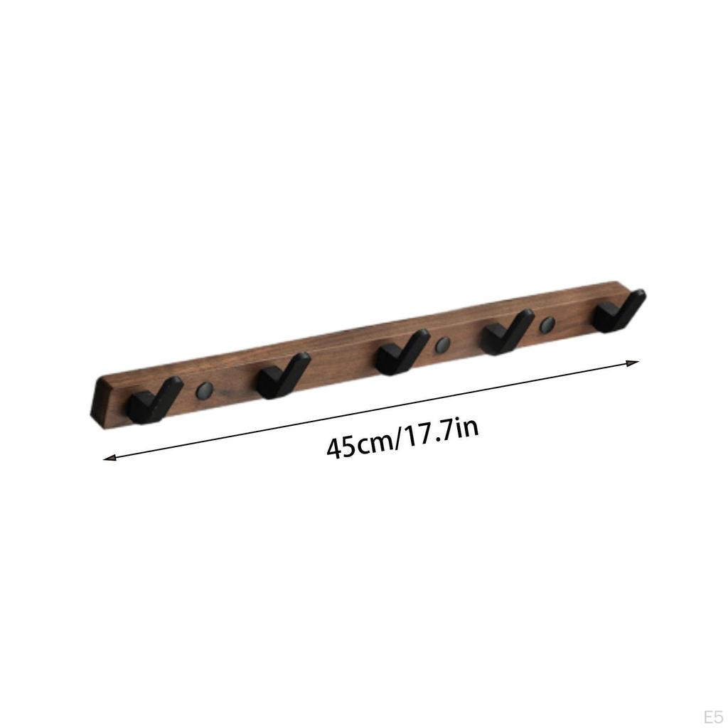 Kleiderbügel Wandmontage Haken Rustikaler Hutständer Holz Organizer für Handtücher Geldbörsen Kleidung