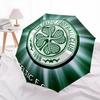 Modello del Celtic Football Club, ombrello pieghevole automatico, design portatile e pieghevole, 8 stecche, un regalo di Natale o di compleanno.