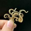 Vintage Octopus Collar Pins for Women Unisex Animal Brooches Friend Event Party New Gifts Jewelry Decoration Accessories