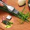 Stainless Steel Chopped Green Onion Knife, Kitchen Shred Silk The Knife, Curved Handle Design, Food Speedy Chopper Green Onion