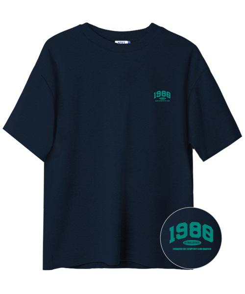 T-shirt Mini à Manches Courtes NTET 1980Number Bleu Marine
