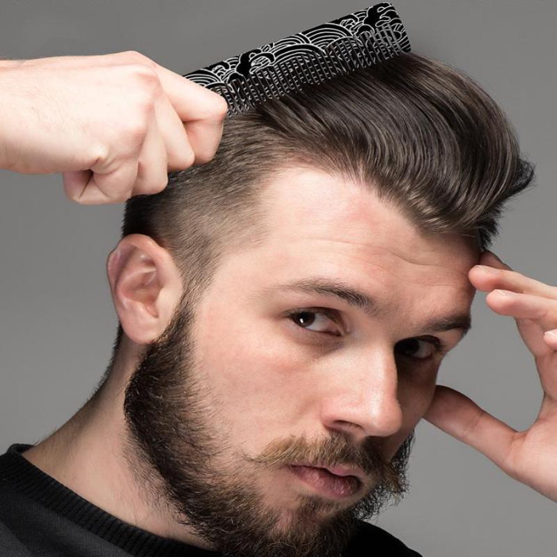 Stainless Steel Men'S Beard Comb Portable Mini Oil Head Comb For Barber Mustache Care Shaping Tools Pocket Size Hair Comb