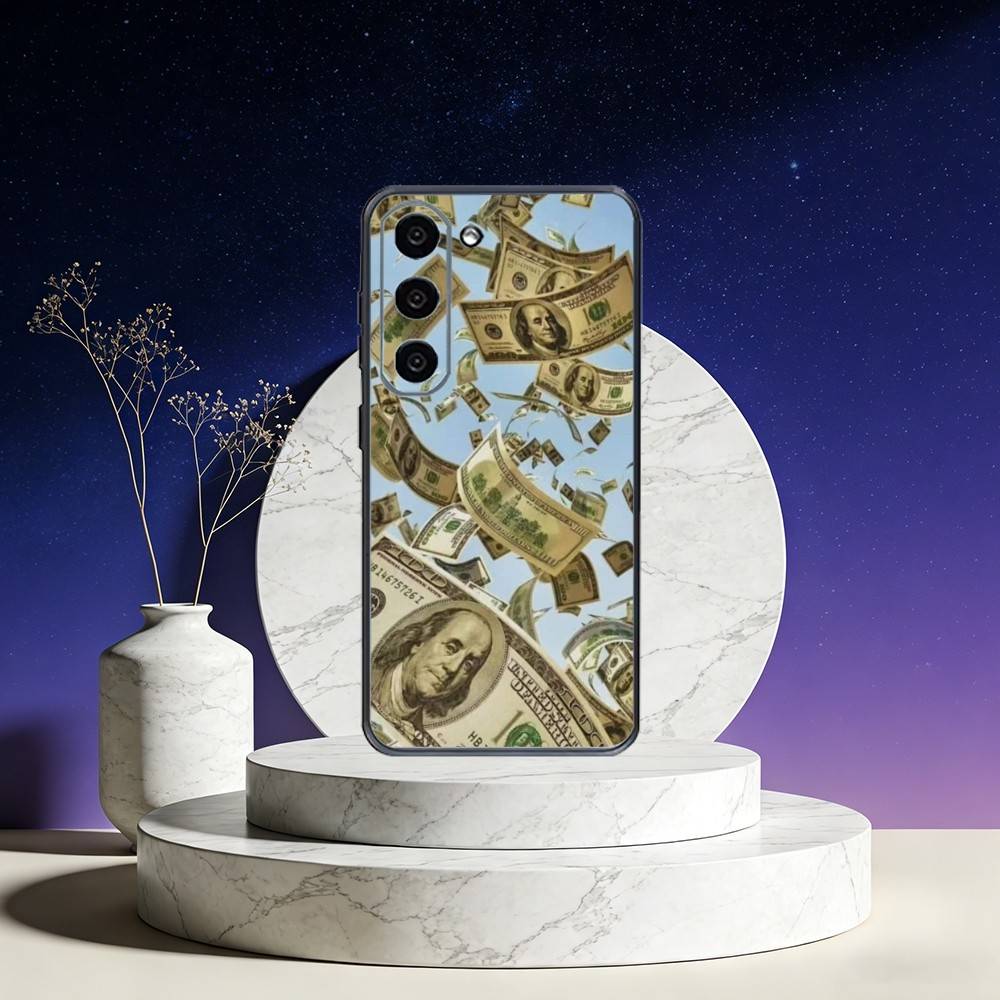 

Dollar Bill Money Phone Case For Samsung Galaxy A73,A72,A71,A70,A53,A52,A51,Others Soft Black Cover Samsung a21