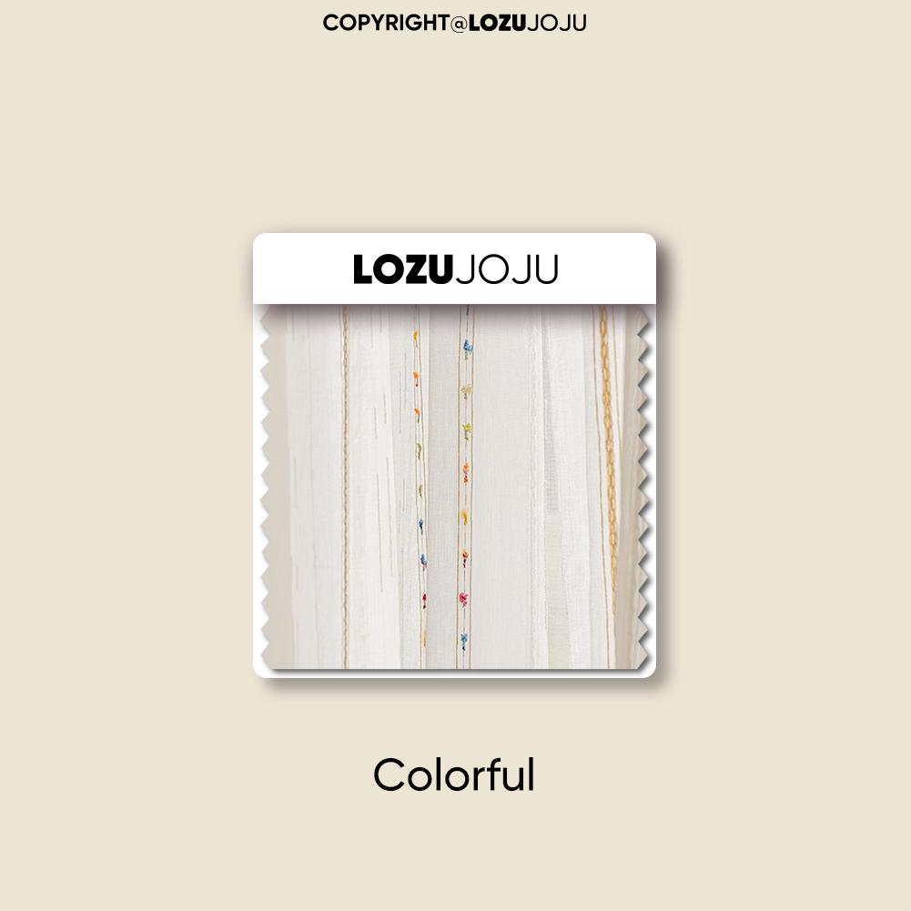 

1 шт. LOZUJOJU скандинавская гостиная в радужную полоску жаккардовая прозрачная занавеска для гостиной спальни домашний декор W100cm x L200cm разноцветный