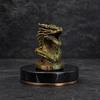 Dragon Head Figurine, 3D Printed Fantasy Dragon Head Statue, Mythical Animal Sculpture for Home Office Desk Decor, Gift for Collectors